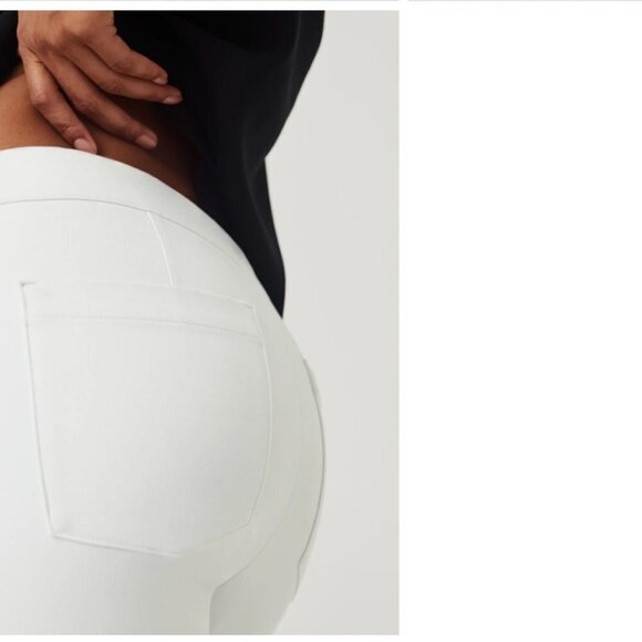 SPANX Women's White Straight Leg Pants - Picture 3 of 11